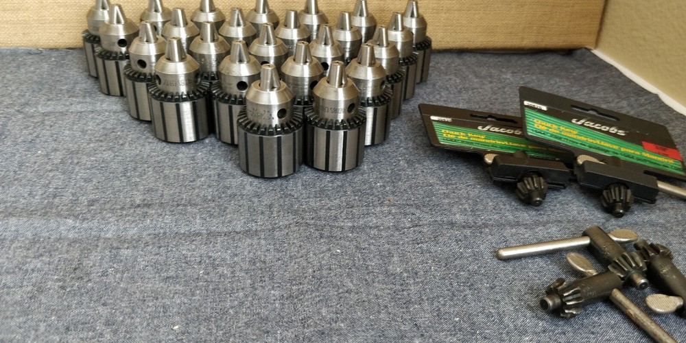 NOS JACOBS Threaded Drill Chuck 31B cap: 1/16-3/8 Mount: 3/8-24