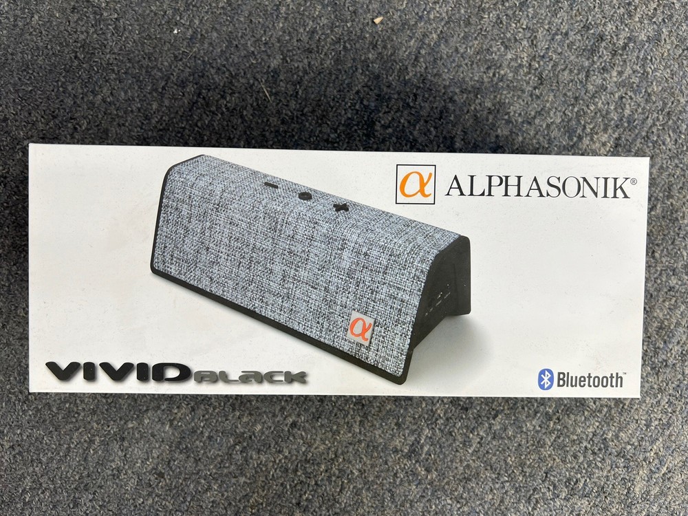 Alphasonik VIVID Wireless Bluetooth Portable Speaker 2000 mAh Battery - Black