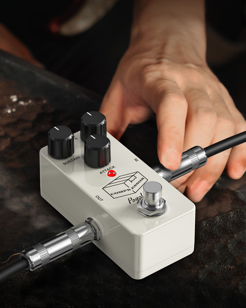 POGOLAB Analog Compressor Guitar Effect Pedal Noise Suppression, True Bypass