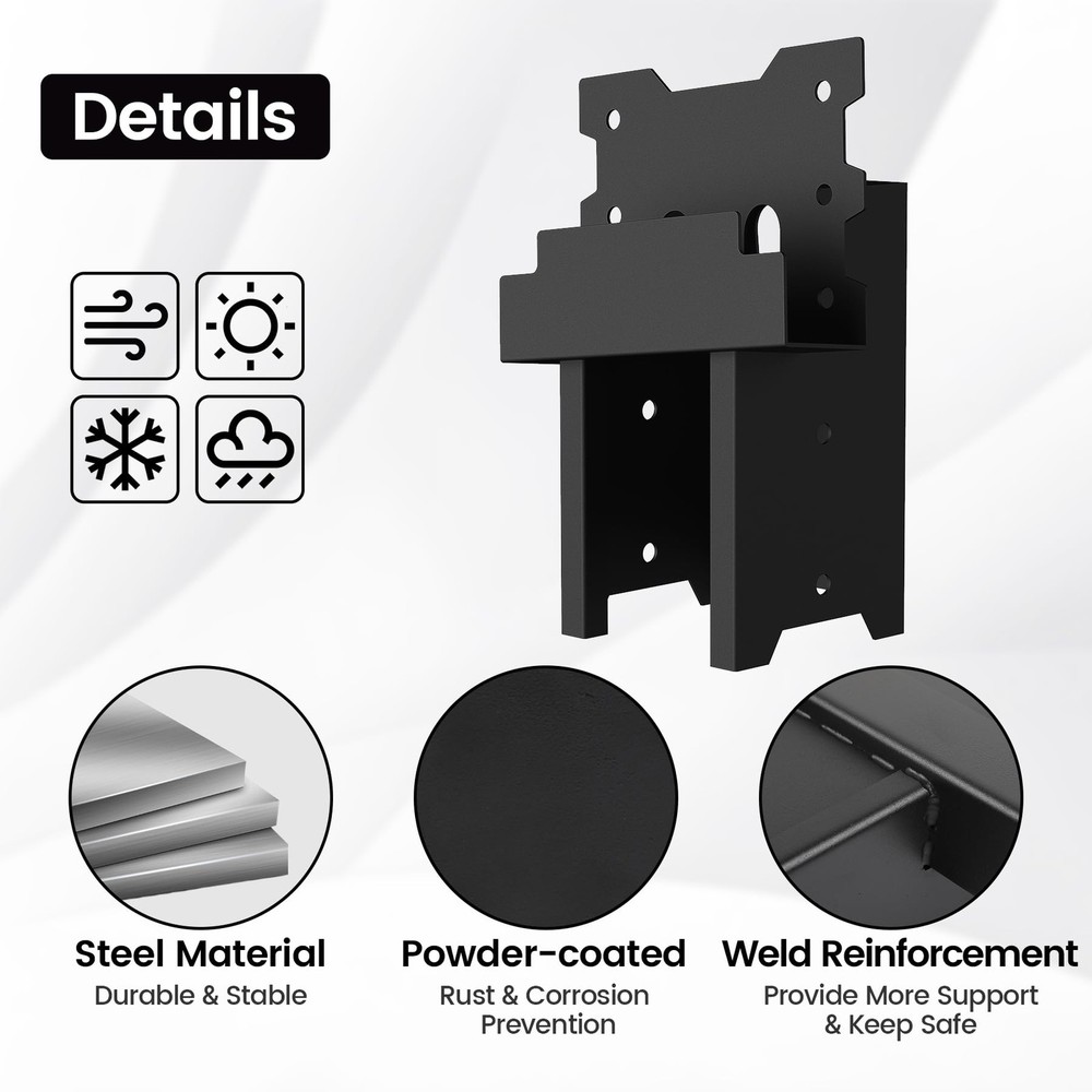 Deer Blind Brackets, Outdoor 4 x 4 Platform Bracket,(8 Pack)