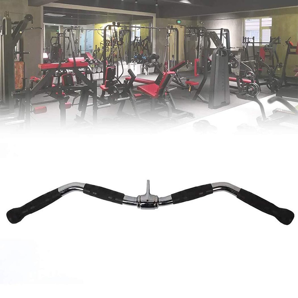 LAT Bar Cable Machine Attachment Curl Pulldown Bar with Full Rotation and for