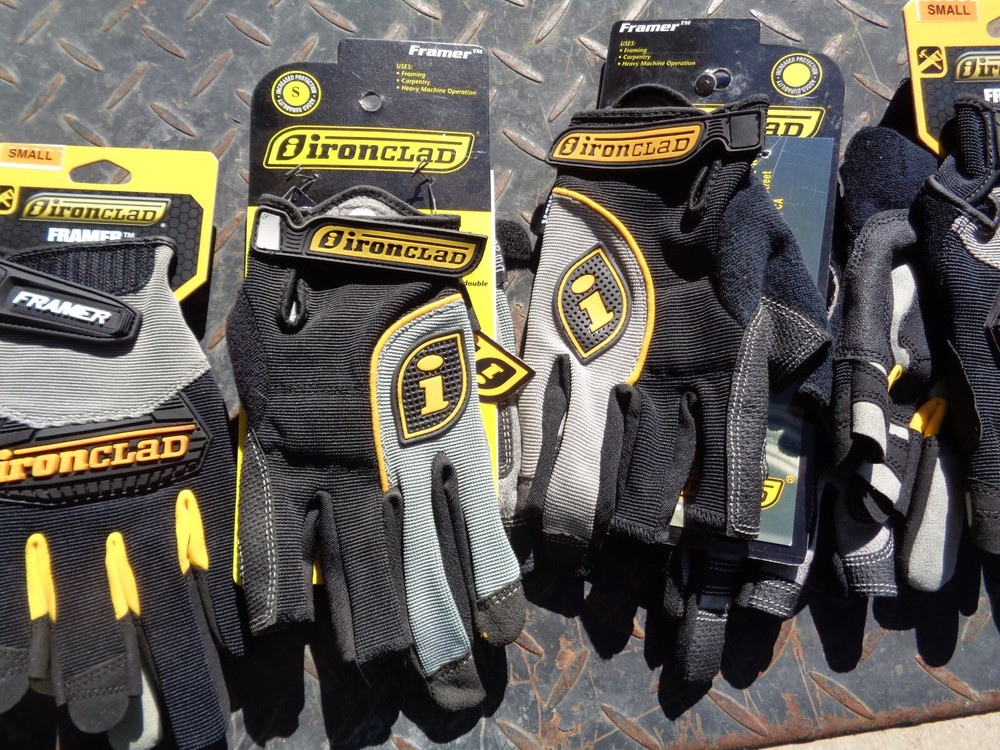 4 Pair of Ironclad Framer Gloves Size Small