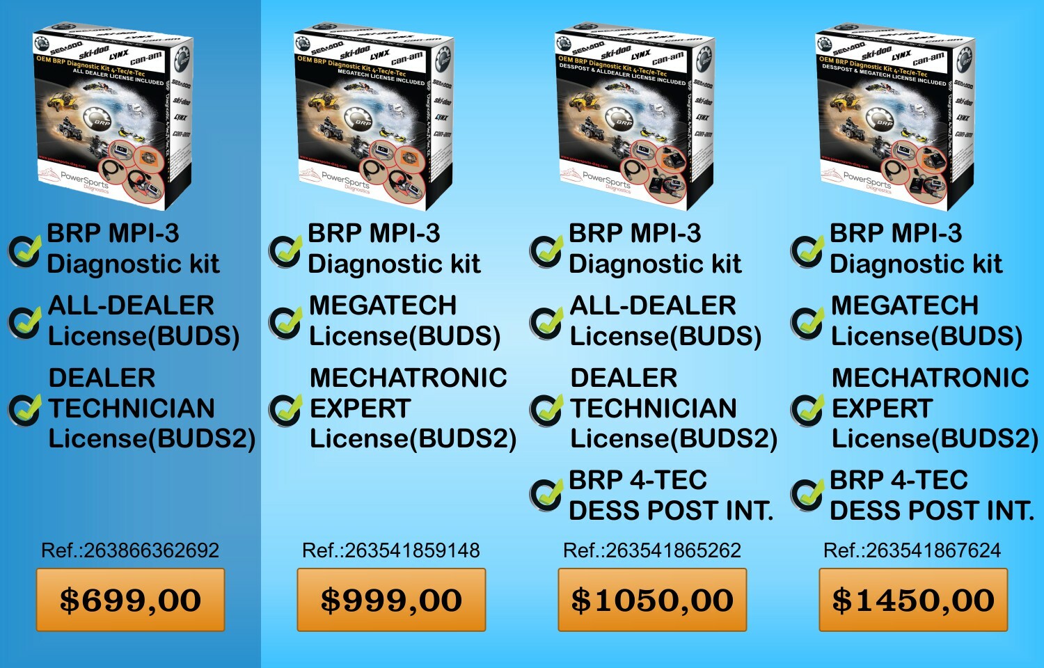 BRP BUDS & BUDS2 MPI-3 Original Diagnostic Scanner - CANAM, SEADOO, SKIDOO, LYNX