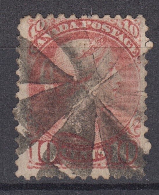 Canada Scott #45a  10 cent dull rose  "Small Queen"  F