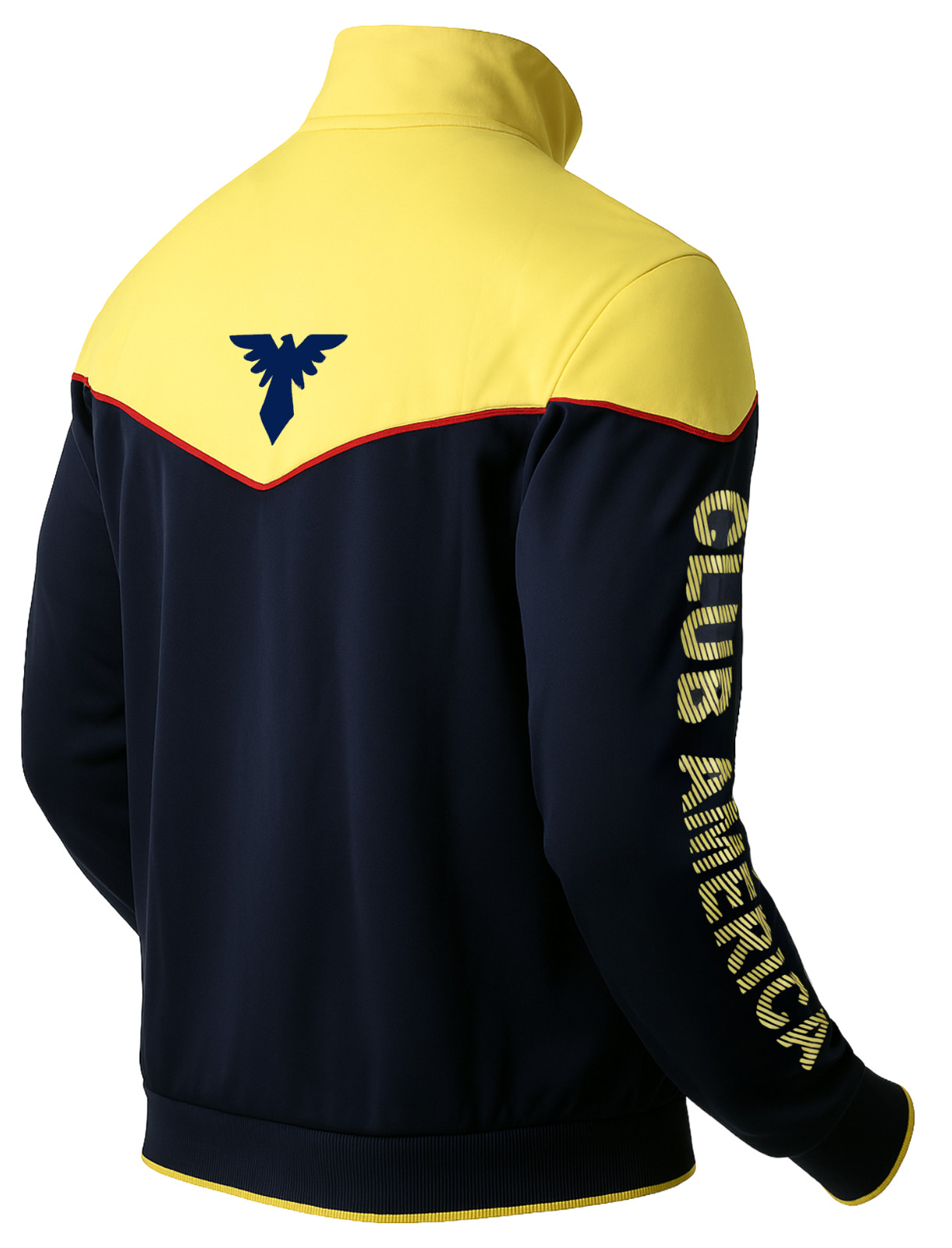 Icon Sports Club America Track Jacket Navy Yellow - Officially Licensed