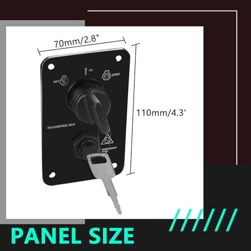 12V Main Switch Panel Single Engine Key Switch Panel Assembly Compatible with