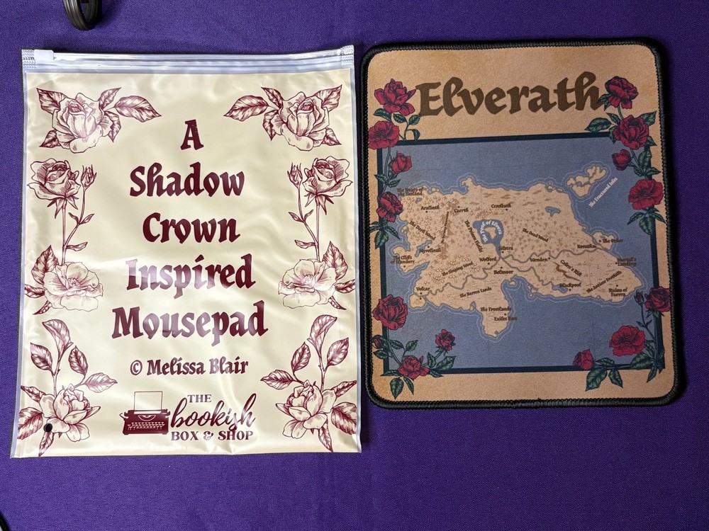 A Broken Blade Elverath Map Mousepad, Bookish Box, A Shadow Crown Mousepad, New