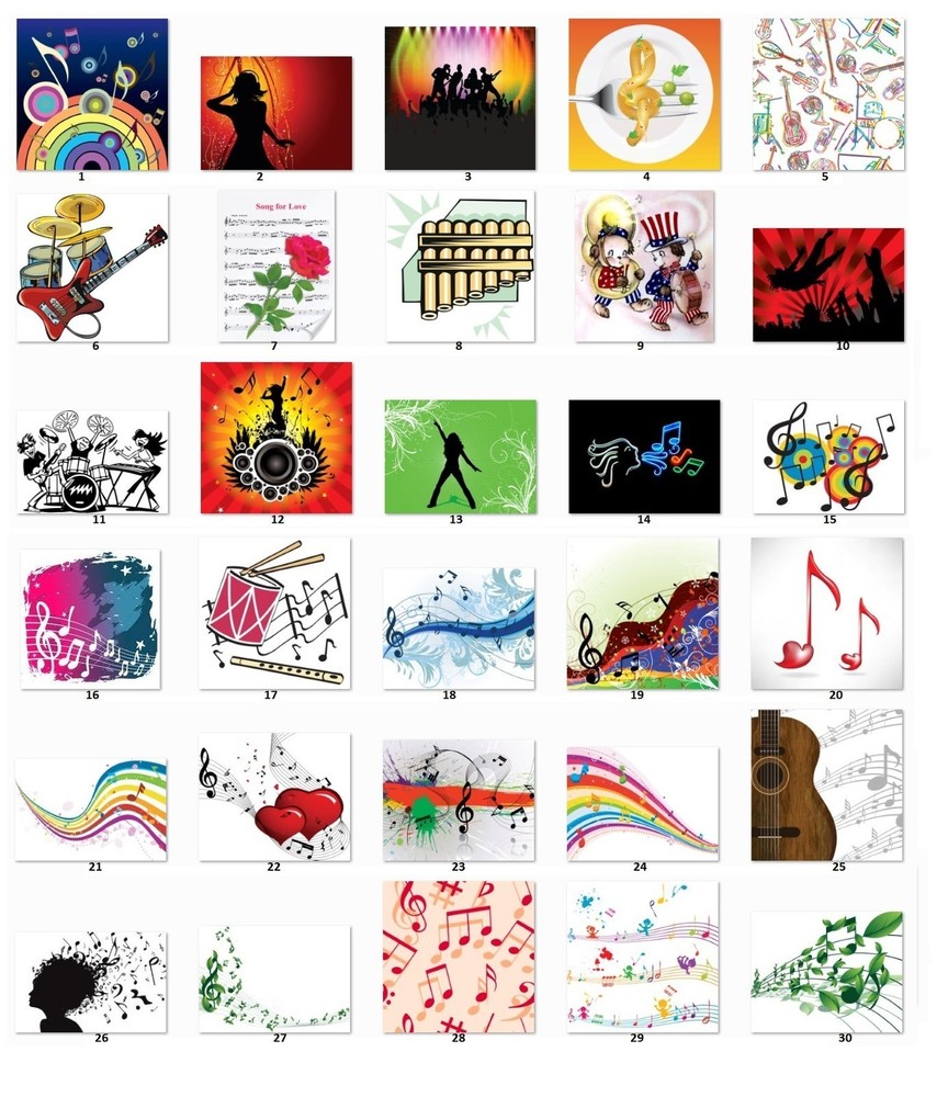 Personalized Address labels Music Music Notes (M 3)