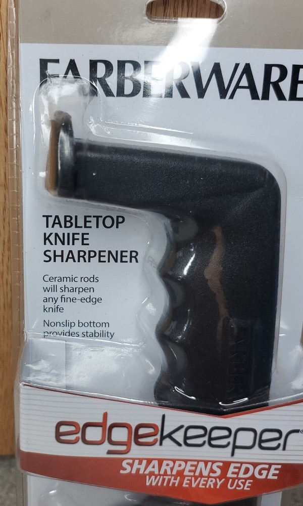 Farberware Edgekeeper Handheld Kitchen Knife Sharpener Black NEW