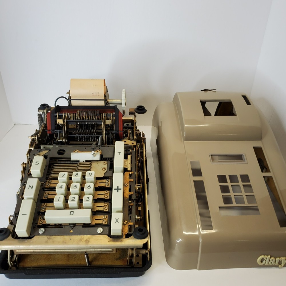 Clary Adding Machine Model 102 Vintage Small Business Functional Or Prop Works!