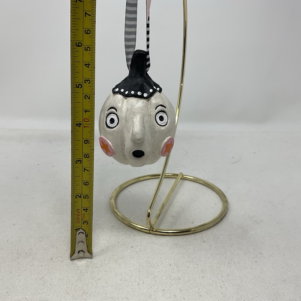 Moon Forest Studio White & Black 3" Pumpkin Ornament