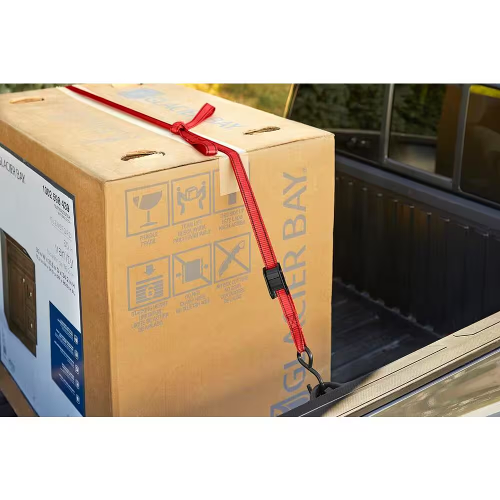 NEW10ft Heavy-Duty 4-PACK Tie-Down Straps with Quick-Release & S-Hooks Anti-Rust