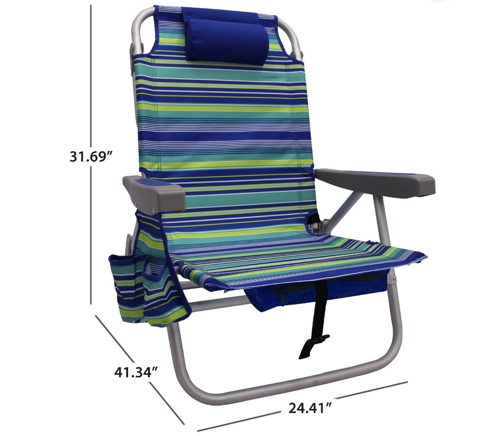 Reclining Beach Chair & Event Lay-Flat Backpack