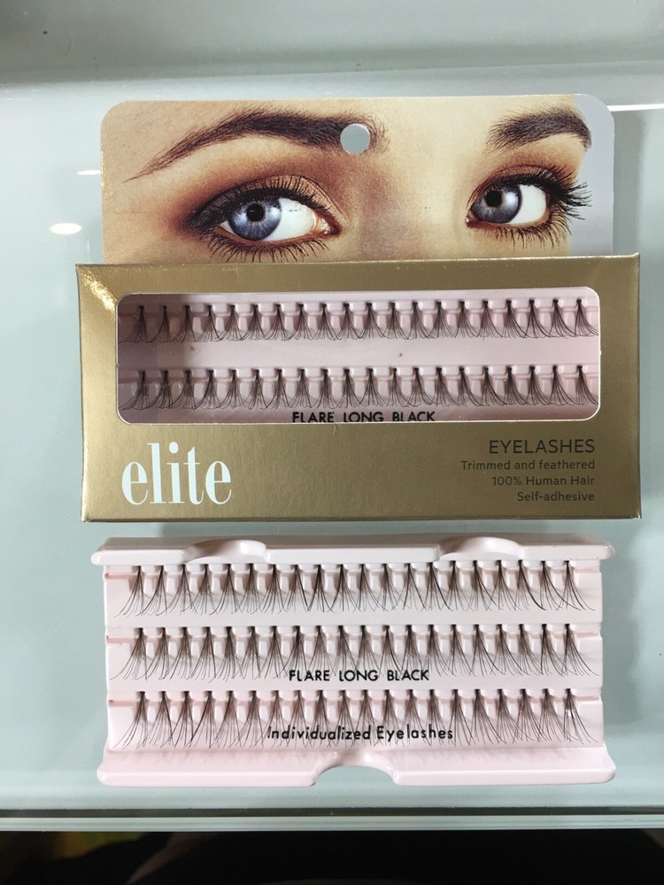 Elite Cosmetics False Eyelashes Individual #27 Black