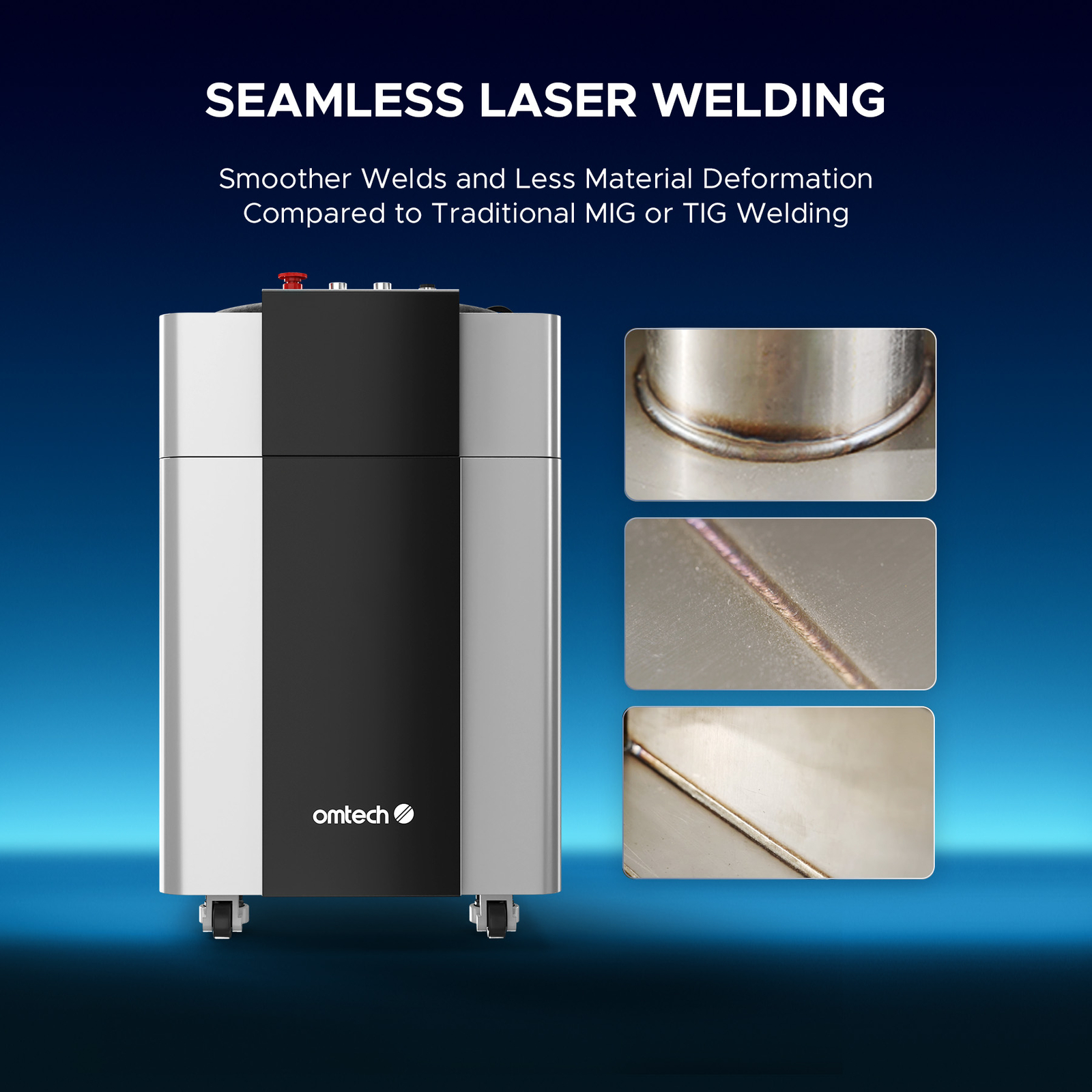 1500W Handheld Fiber Laser Welder Cleaner Cutter for Metal Aluminum - Used