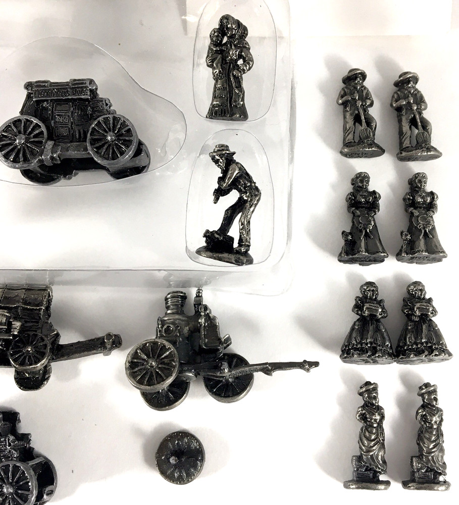 21 Liberty Falls Solid Pewter Figurine Minis Mixed Sets People Carts Box Insert