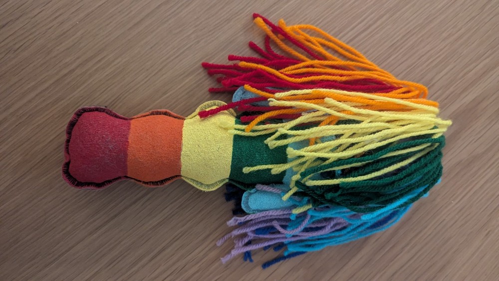 Voodoo Doll, Chakra Infused Personal Protection 14" Rainbow Authentic Handmade