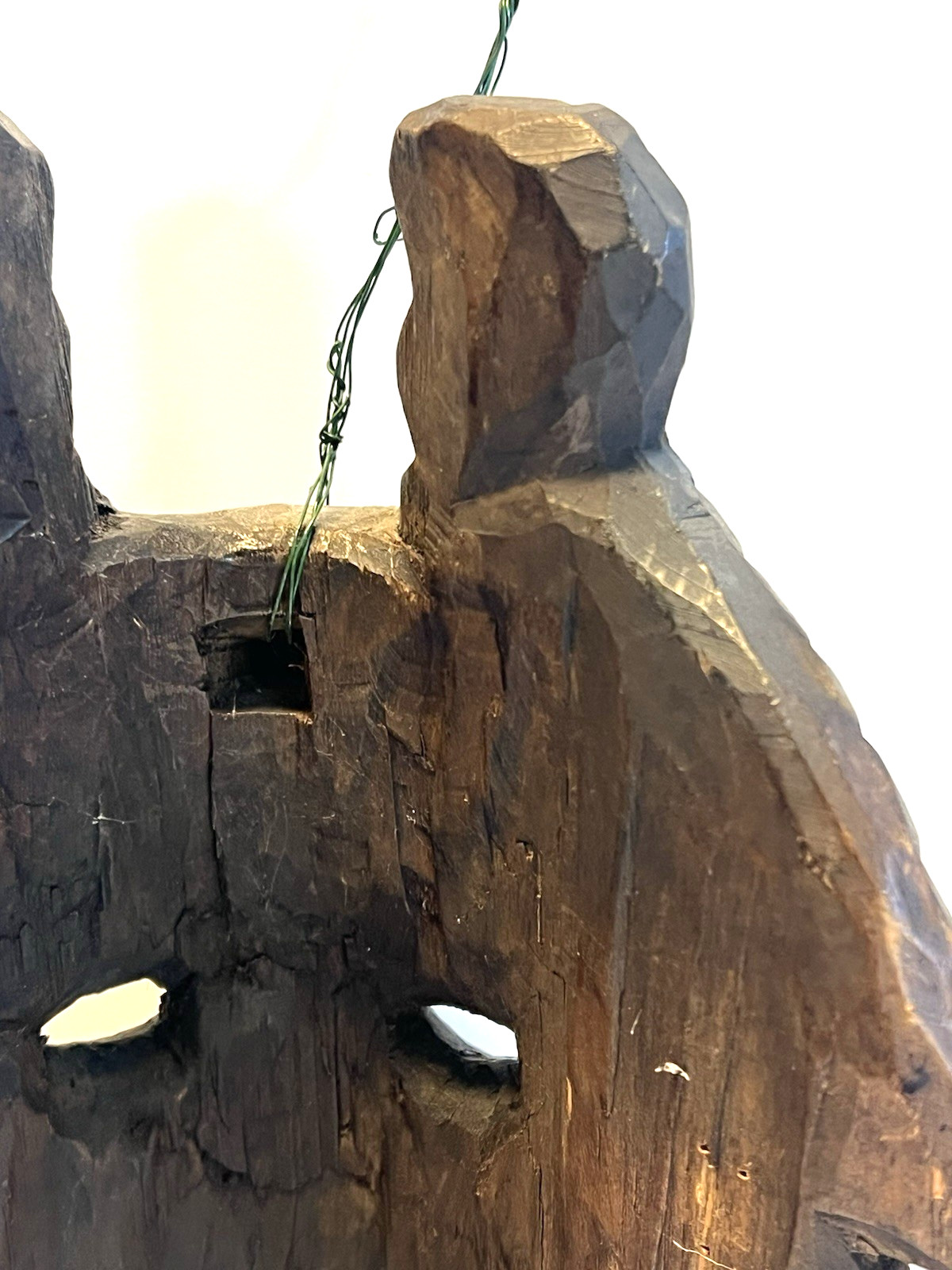 Antique Native American indian Hand Carved Totem Style Wooden Wall Hanging Mask