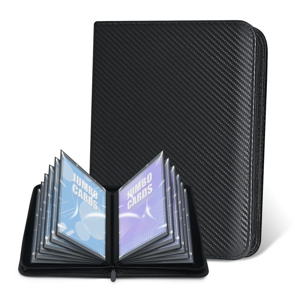 Jumbo Card Binder for PKM– PU Leather Ringless Card Collection Binder with 60...