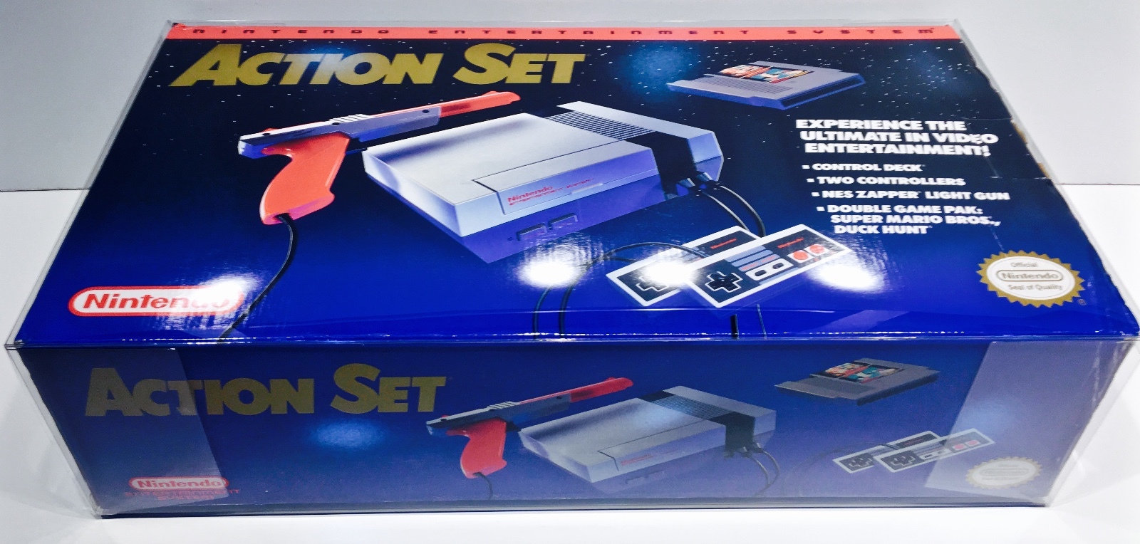 1 Console Box Protector For NES ACTION SET Both Styles Nintendo Display Boxes