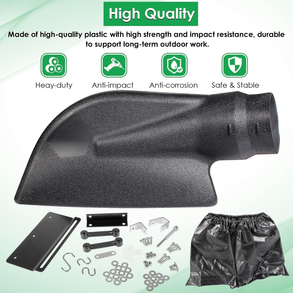 62468 Adapter Mow-N-Vac Kit Universal Deck Boot Chute Leaf Vacuum Bagger