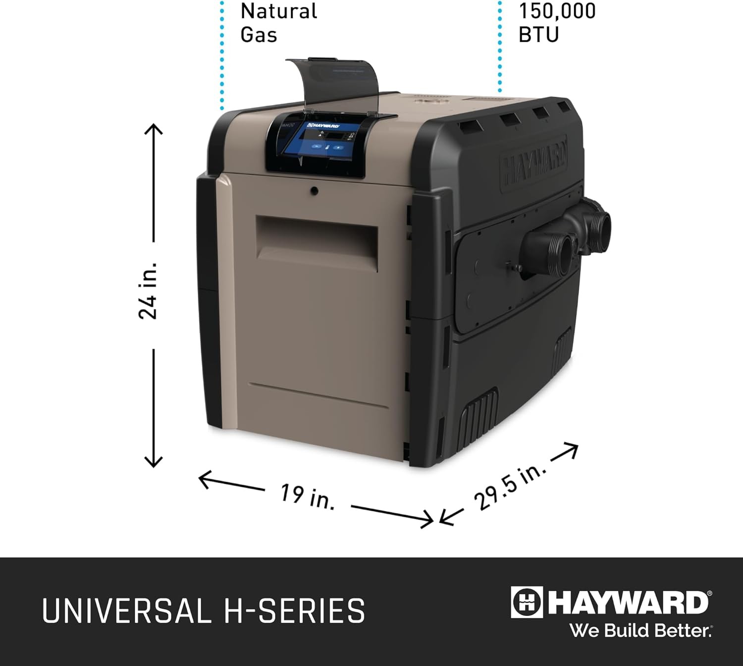 Hayward Universal Natural Gas Pool and Spa Heater for In-Ground Pools&Spas