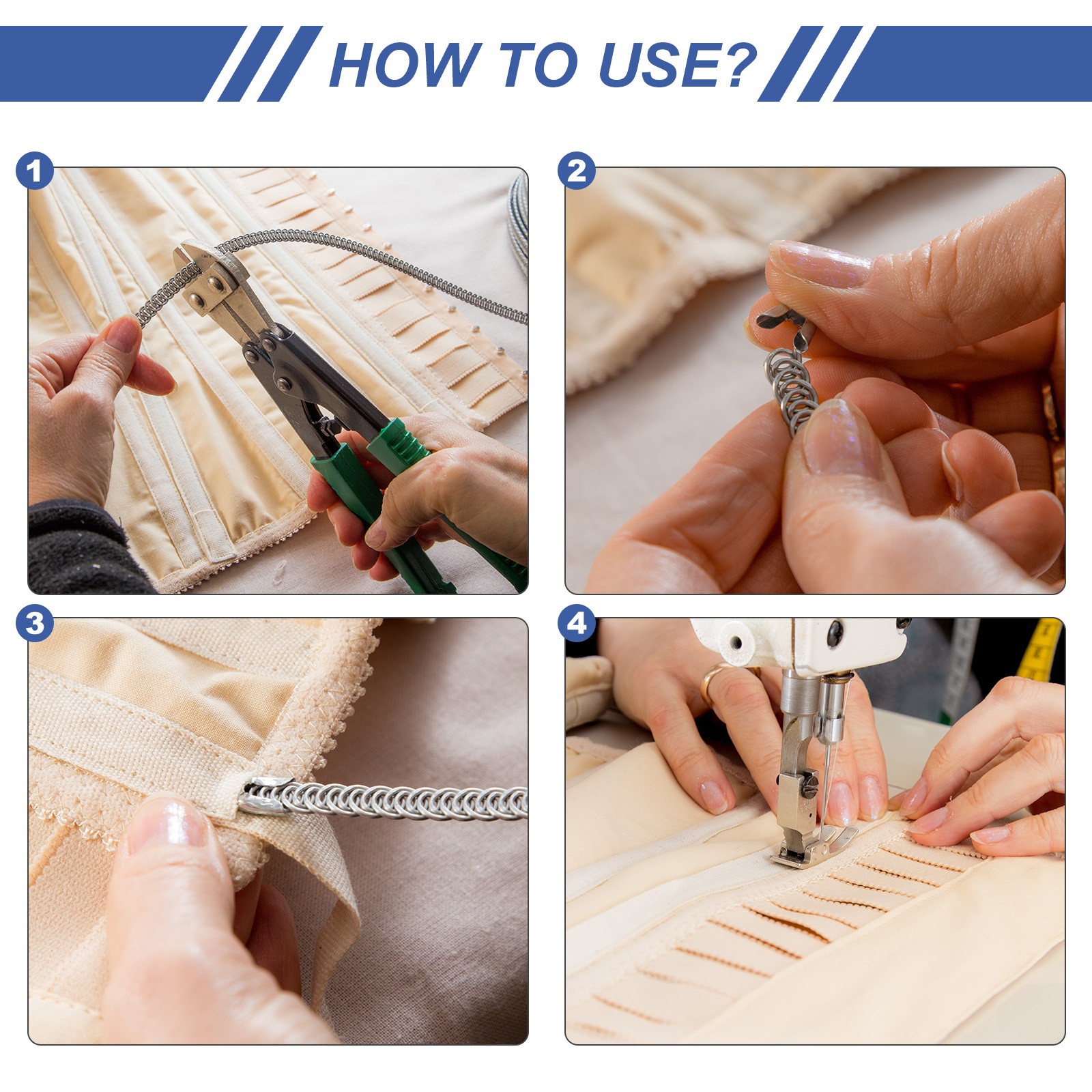 304 Stainless Spiral Steel Boning 33 Feet for Corset Making