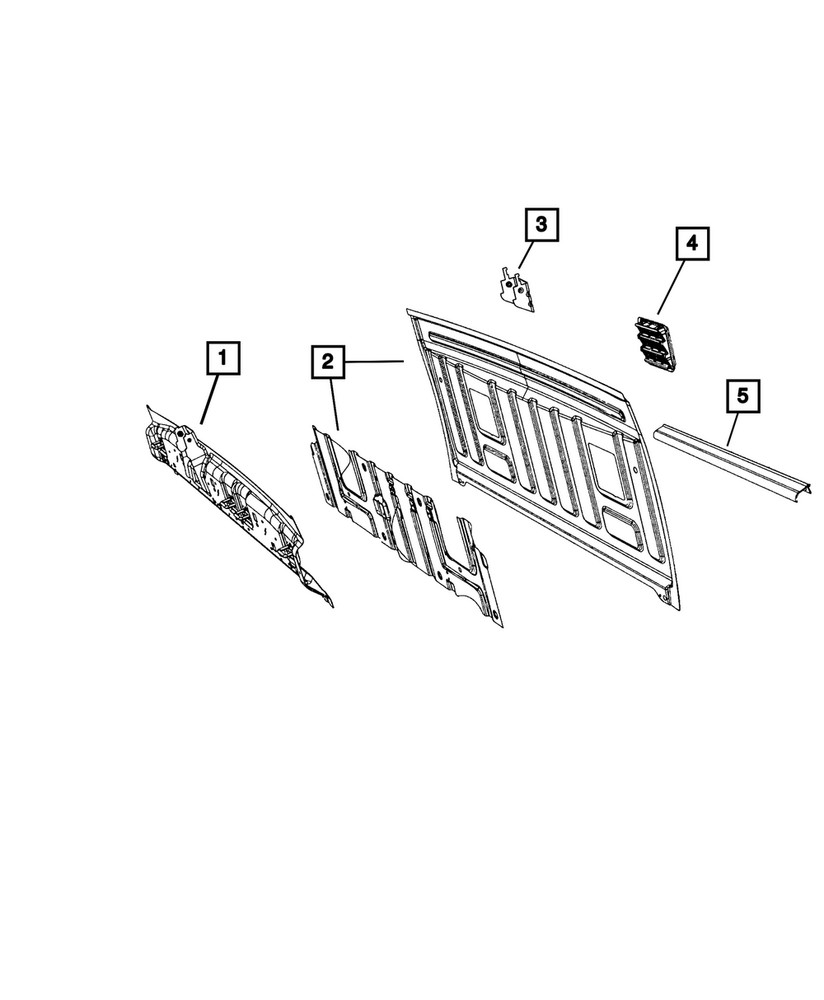 Genuine Mopar Cab Back Panel 68718167AA