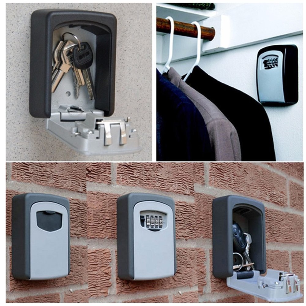 JUN-L Outdoor Indoor Wall Mounted Combination Code Key Storage Security Safe Box