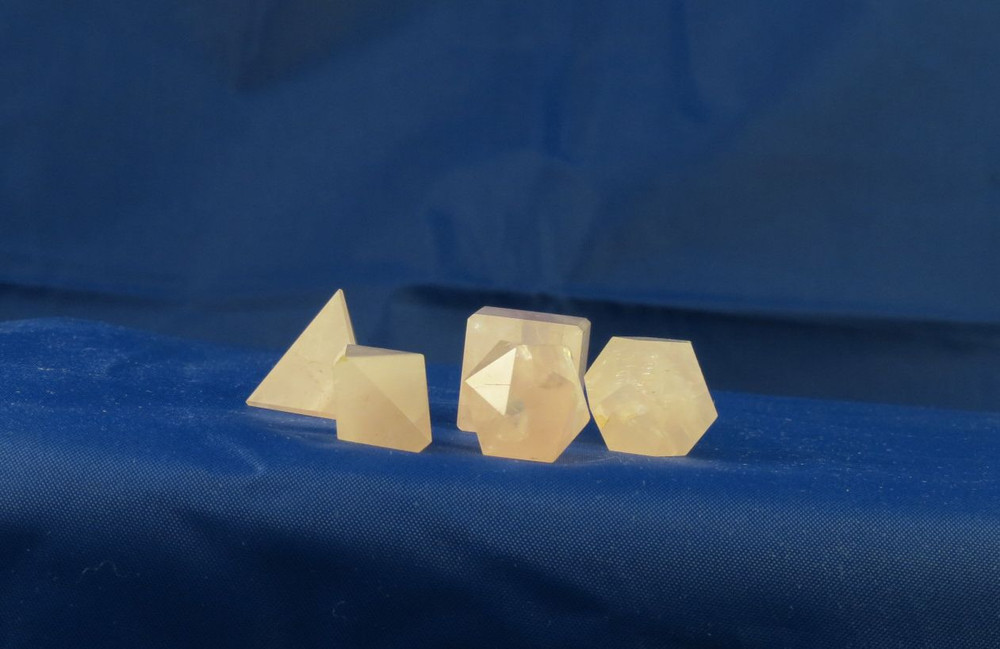 Rose Quartz Shapes Set