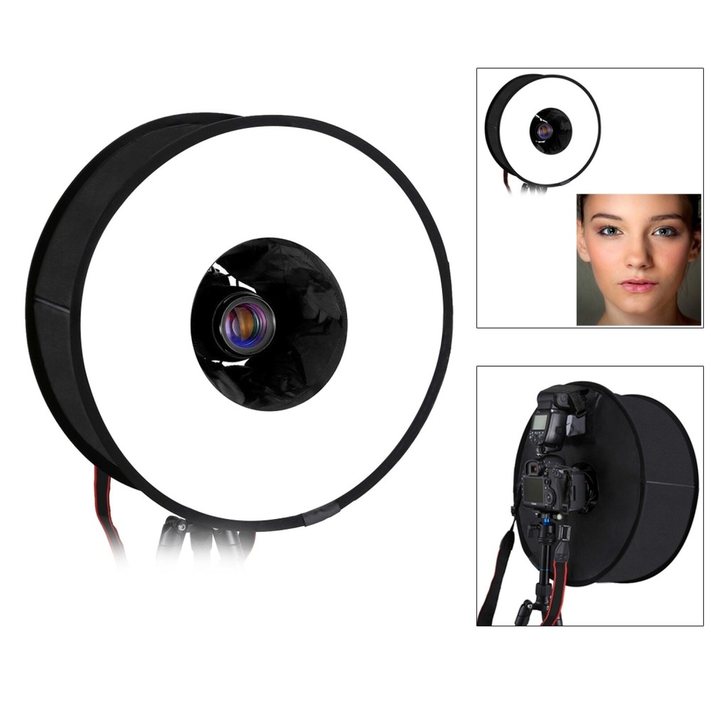 45cm Circular Round Style Macro and Portrait Softbox SpeedLite Flash Light