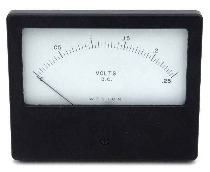 Weston Model 195 Panel Meter .25 Volts