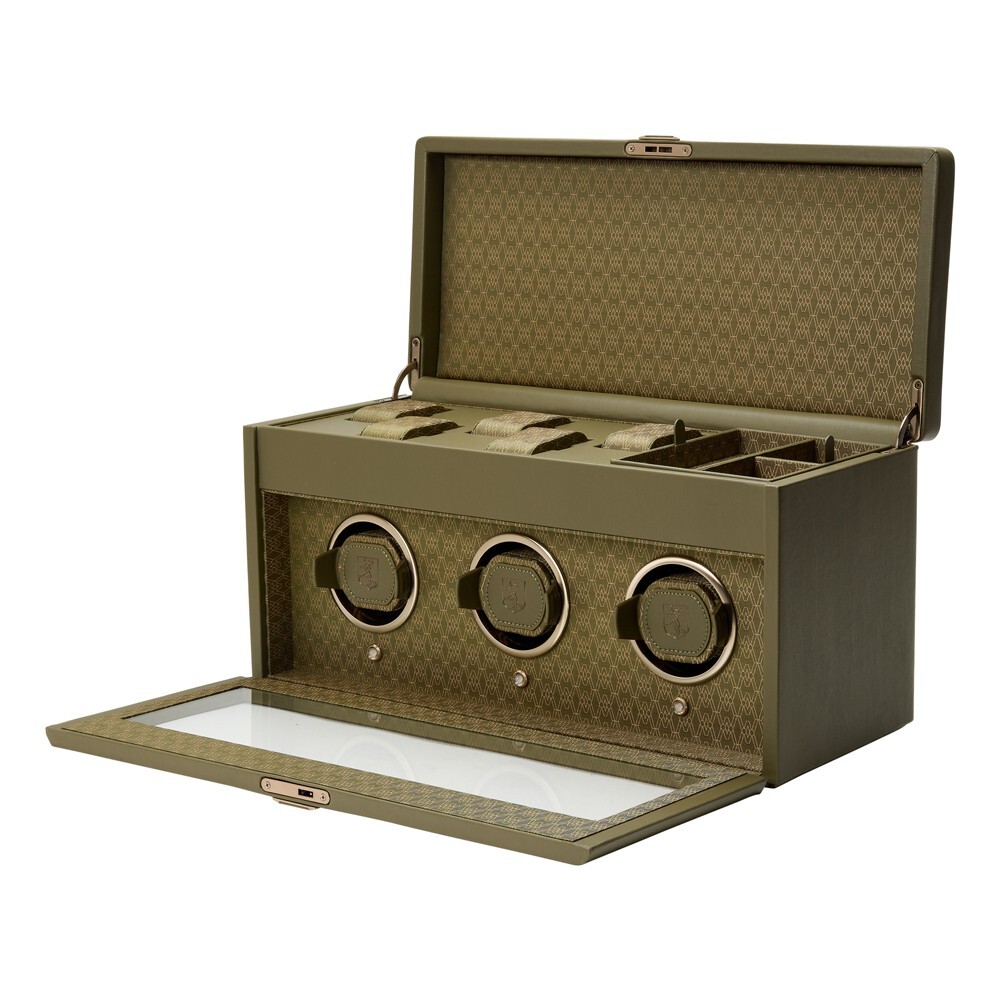 Earth Triple Watch Winder- Olive