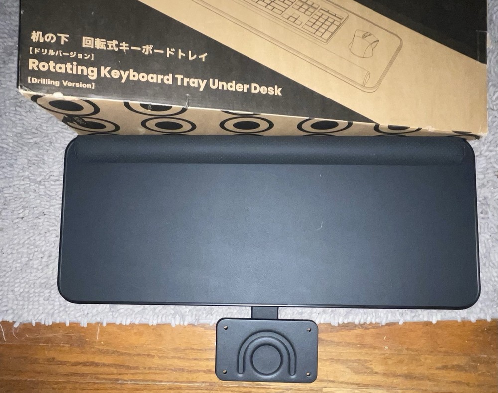 Rotating keyboard Tray Under Desk