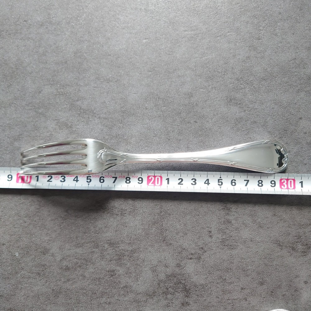 Christofle Rubans Table Fork 2pcs Silverplate Flatware Excellent