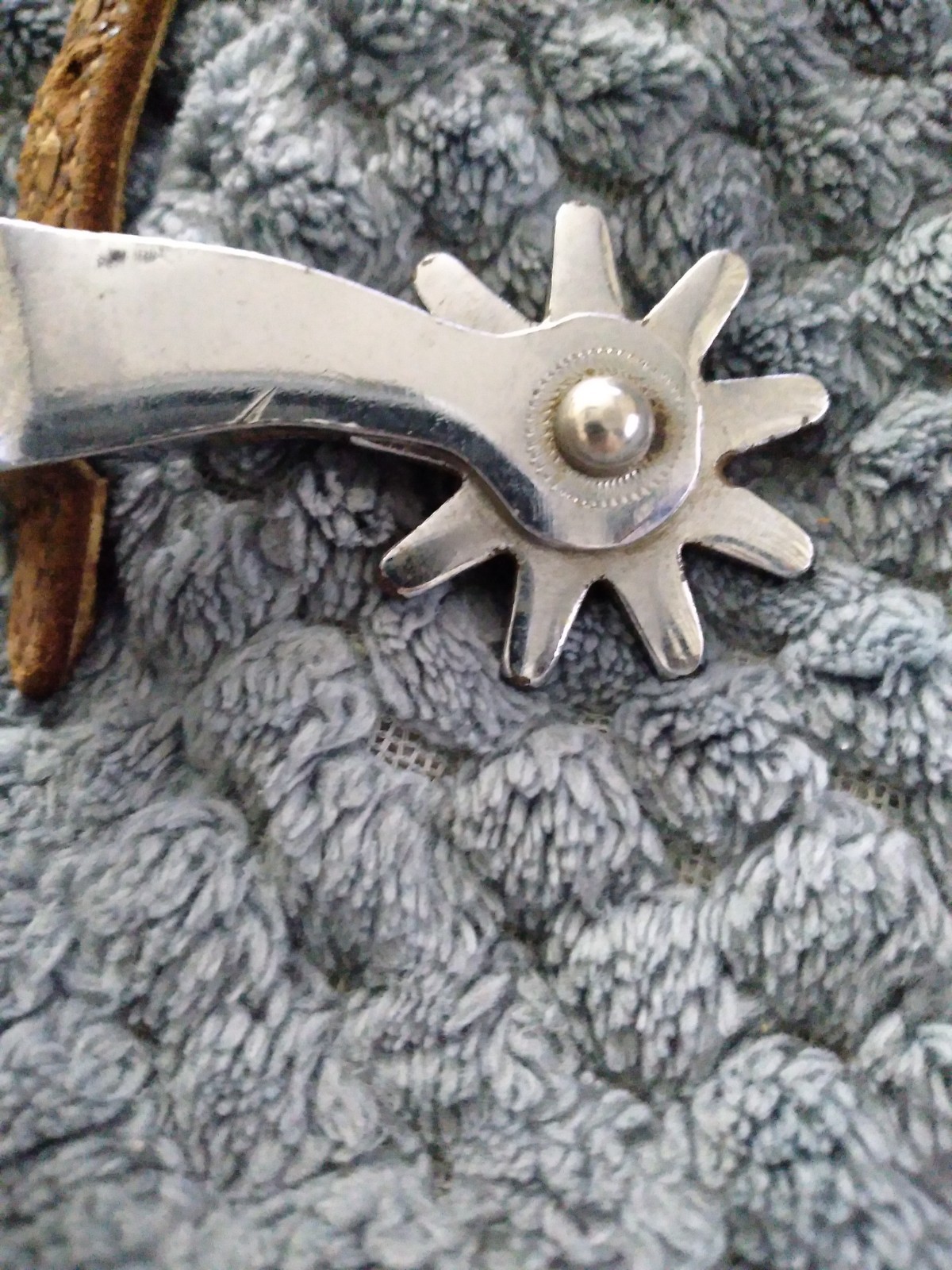 NICE VINTAGE PAIR OF STAINLESS STEEL WESTERN COWBOY SPURS