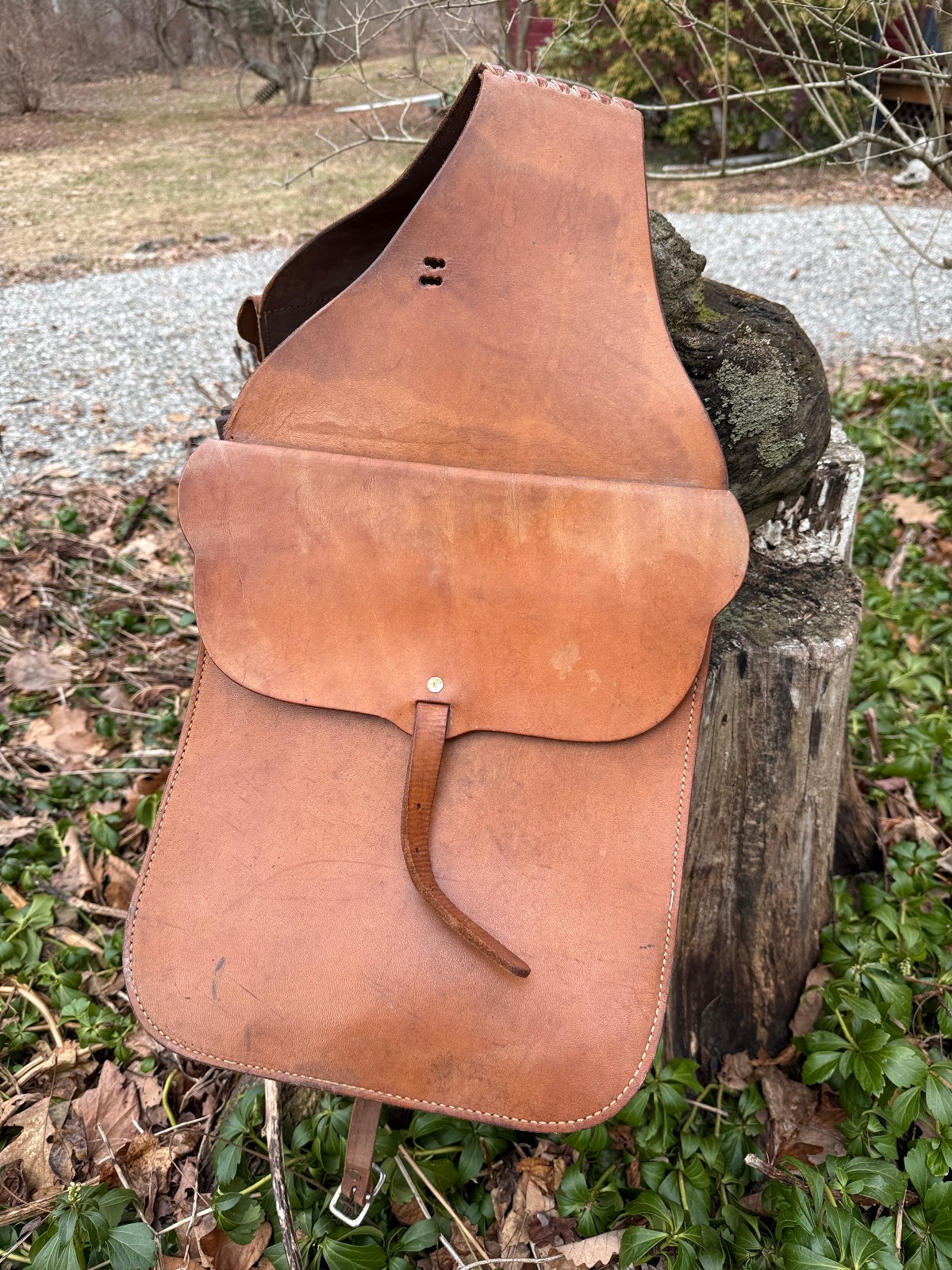 VTG LEATHER SADDLE BAGS WESTERN EQUESTRIAN TACK HORSE TACK CUSTOM HAND MADE
