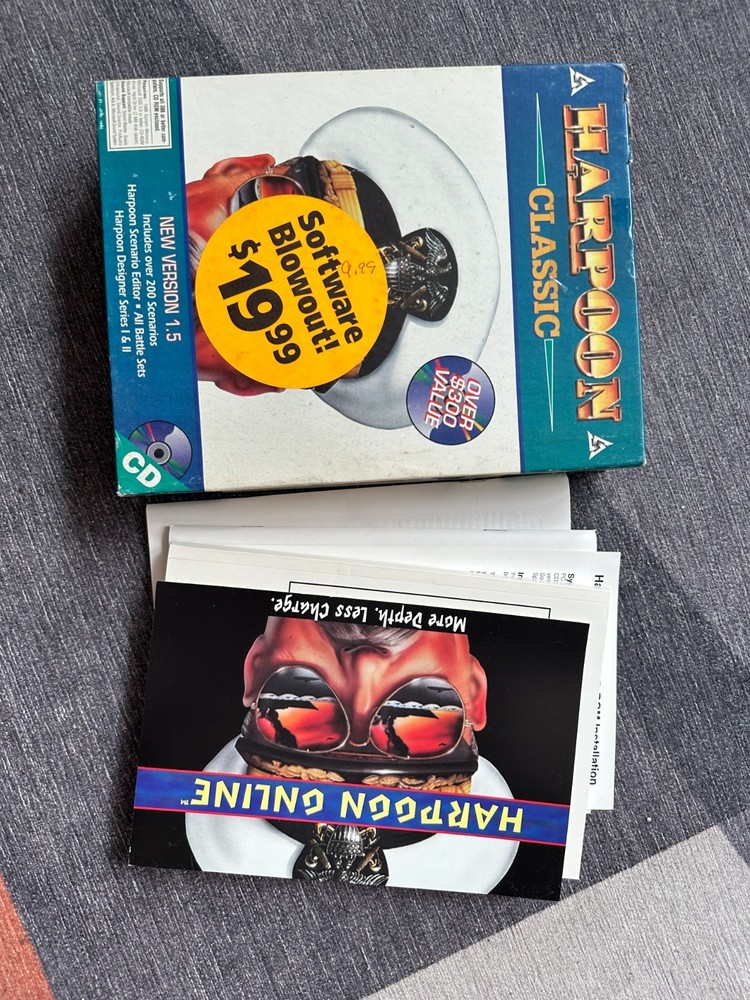 1990s Harpoon Classic PC Game - Packaging Only