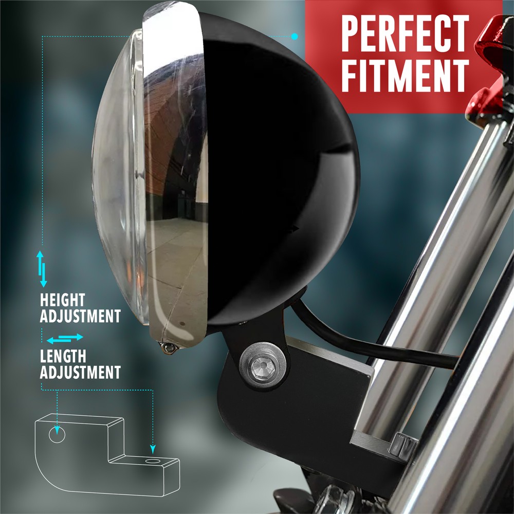 Motorcycle Headlight Extension Mounting Block Bracket with Perfect Alignment