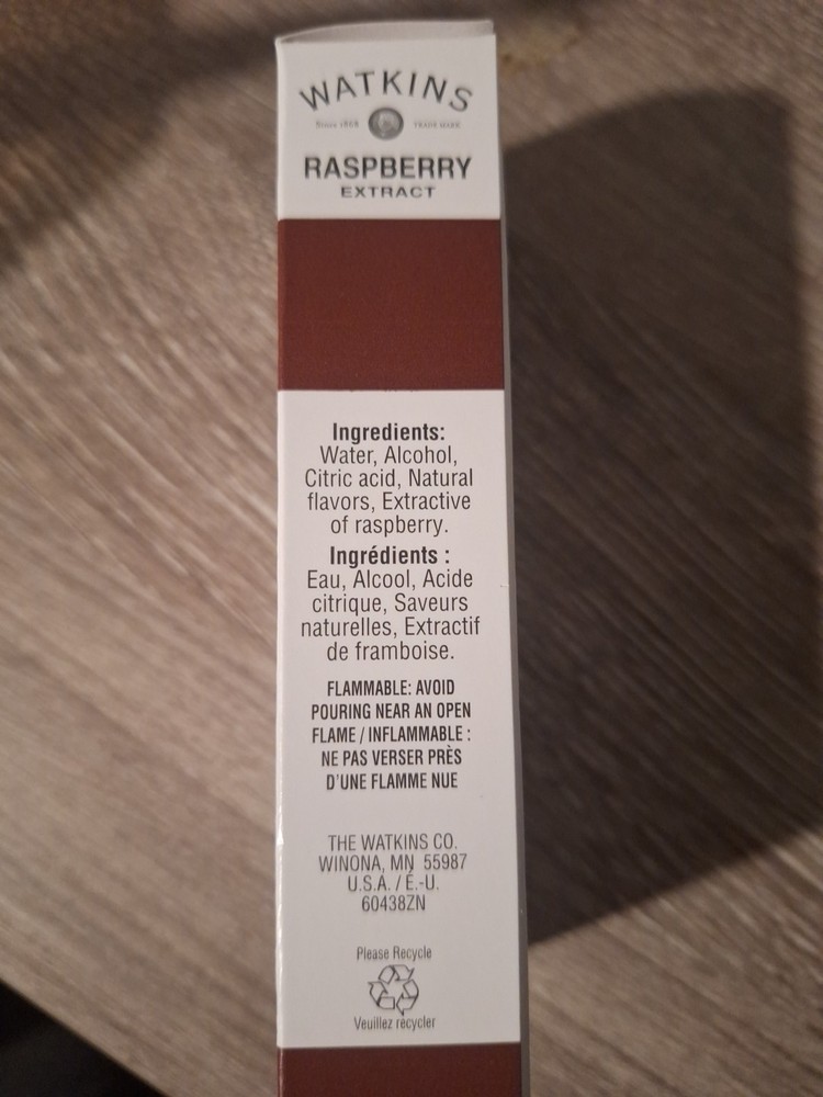 Watkins Raspberry Extract 2 FL OZ best by 2028