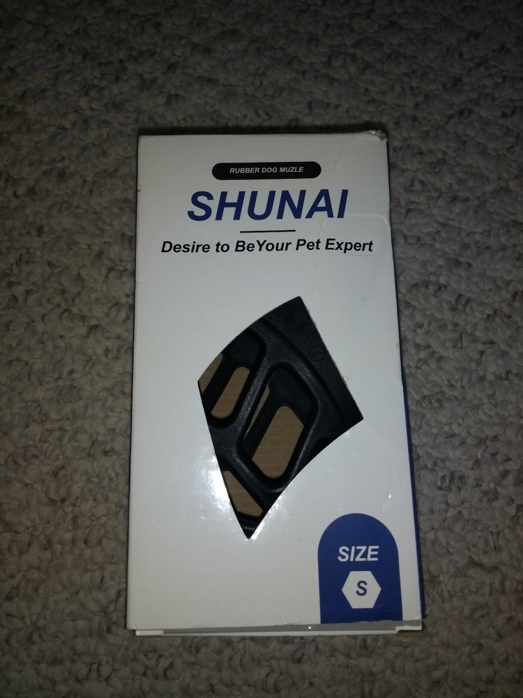 SHUNAI Dog Muzzle, Rubber Basket Muzzle Small