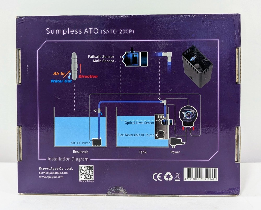 XP Aqua Sumpless ATO Complete ATO & Surface Skimmer for Sumpless Aquariums
