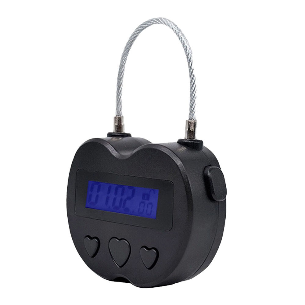 1x Black Time Lock LCD Display Time Lock Multifunction Travel Electronic Timer