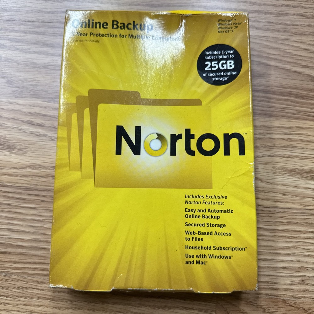 Norton Online Backup 2.0 For Multiple Computers, 25GB