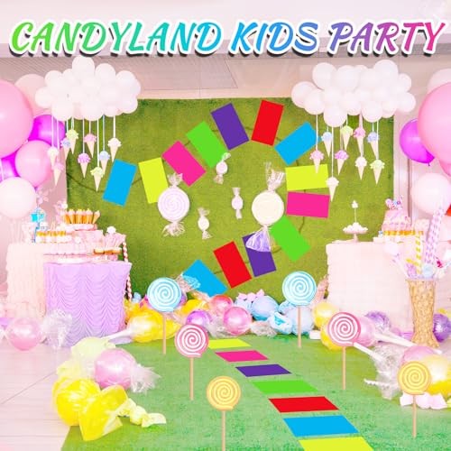 Colorful PVC Floor Stickers Candy Donut Theme Land Runway 7.9 x 4.7 Inch 30