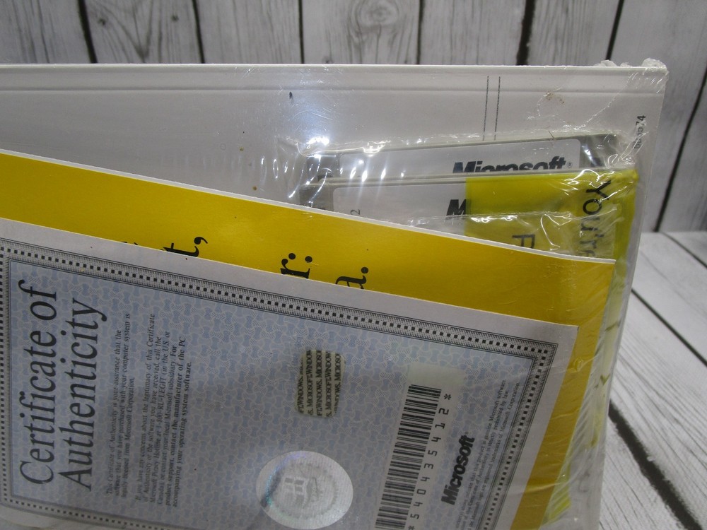 Microsoft MS-DOS and Windows for Workgroups Full Version w/Manual New Sealed