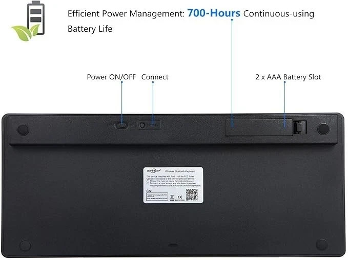 BATTOP Ultra-slim Universal Bluetooth Keyboard