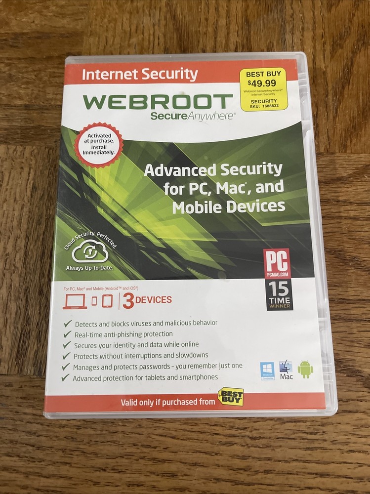 Webroot Secure Anywhere PC Software