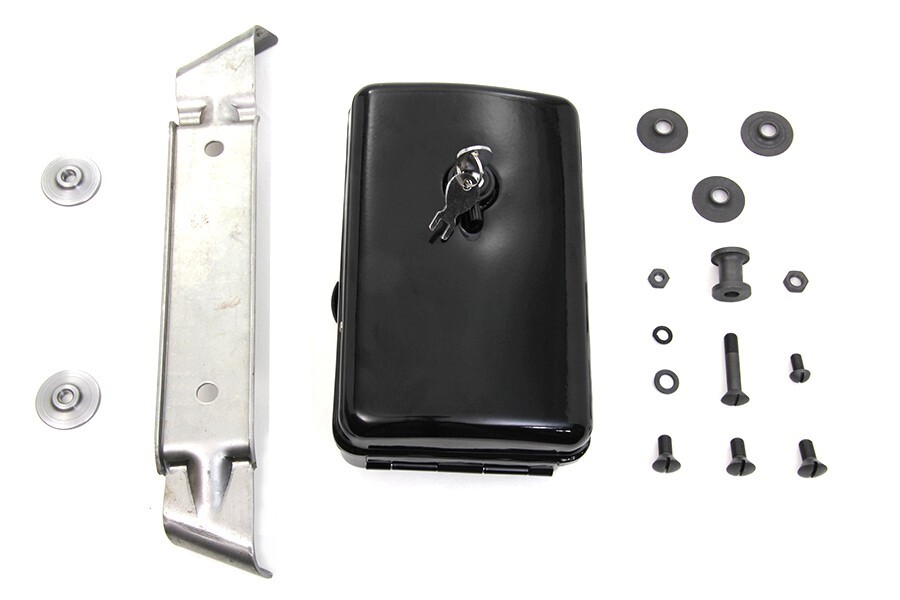 Harley Tool Box Knucklehead EL FL Black UL Mount Kit 1936-1947 V-Twin 50-0041 X3