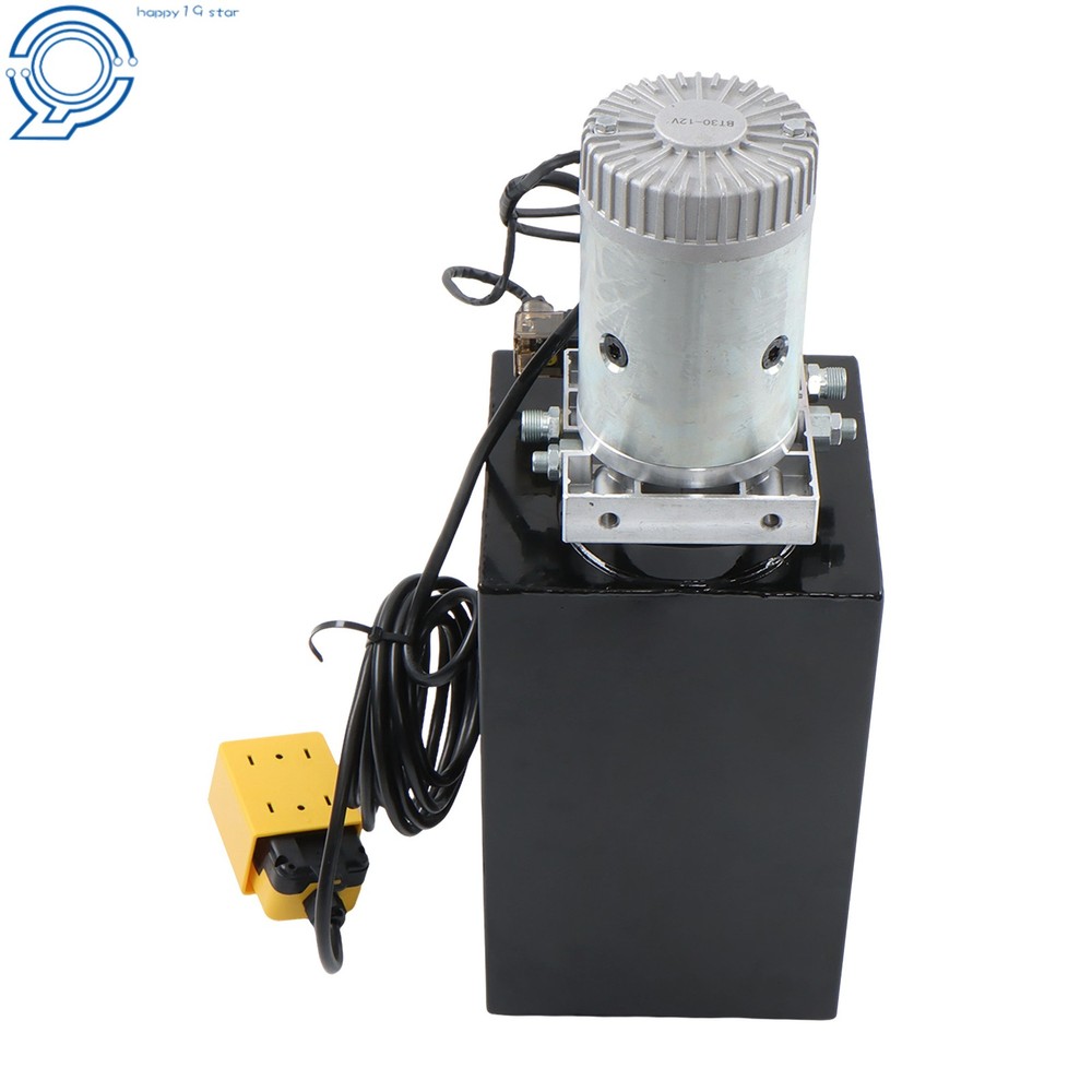 15Quart 12V DC Dump Trailer Pump Double Acting Hydraulic Power Unit